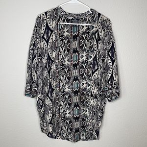 Vintage Print Cardigan